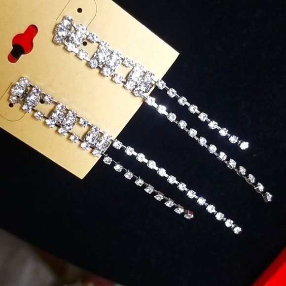 3 for $15 Delicate Rhinestone Earrings - Picture 2 of 4